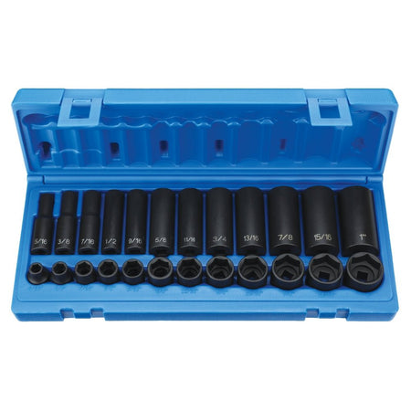 3/8" Dr. 24 Pc. Std. & Deep Length Fractional Set - AAA Industrial Supply