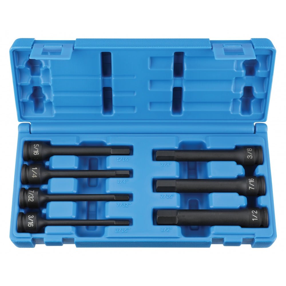 3/8" Dr. 7 Pc. 4" Length Fractional Hex Driver Set - AAA Industrial Supply
