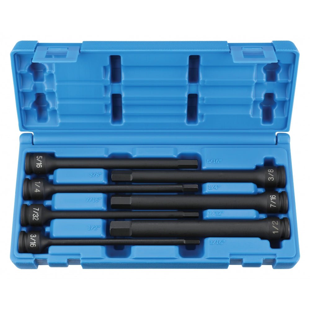 3/8" Dr. 7 Pc. 6" Length Fractional Hex Driver Set - AAA Industrial Supply