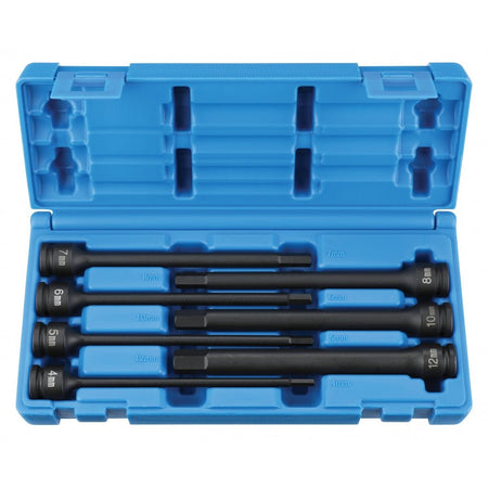 3/8" Dr. 7 Pc. 6" Length Metric Hex Driver Set - AAA Industrial Supply