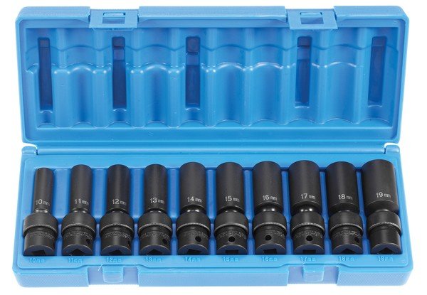 3/8" Drive 10 Piece Deep Universal Metric Set - AAA Industrial Supply