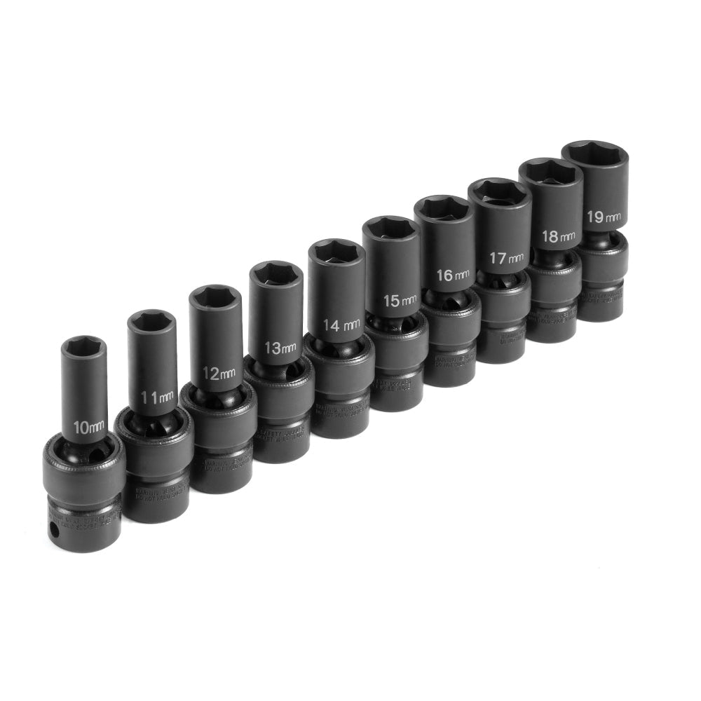 3/8" Drive 10 Piece Semi - Deep Metric Universal Set - AAA Industrial Supply