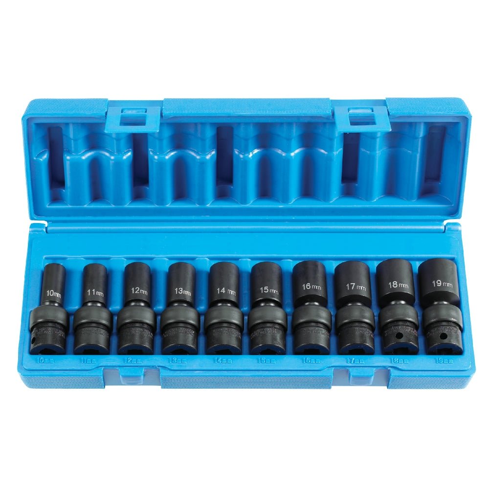 3/8" Drive 10 Piece Semi - Deep Metric Universal Set - AAA Industrial Supply