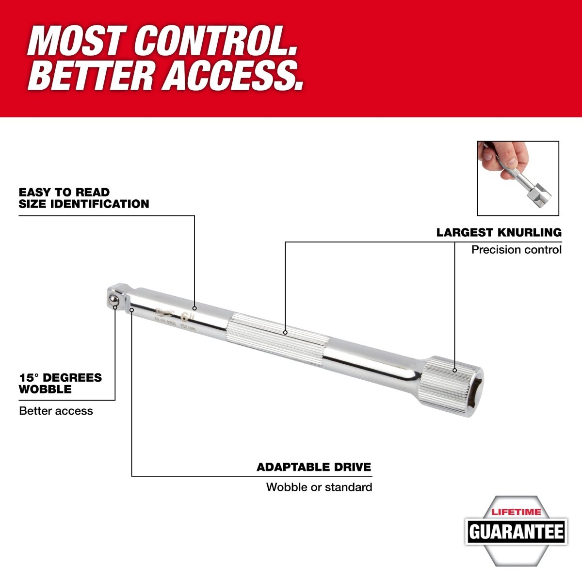 3/8" Drive 10" Wobble Extension - AAA Industrial Supply