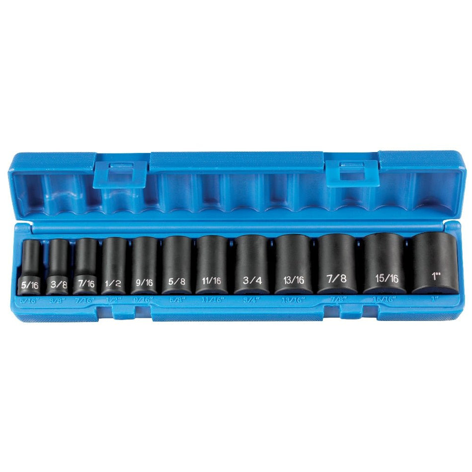 3/8" Drive 12 Piece Semi - Deep Standard Set - AAA Industrial Supply
