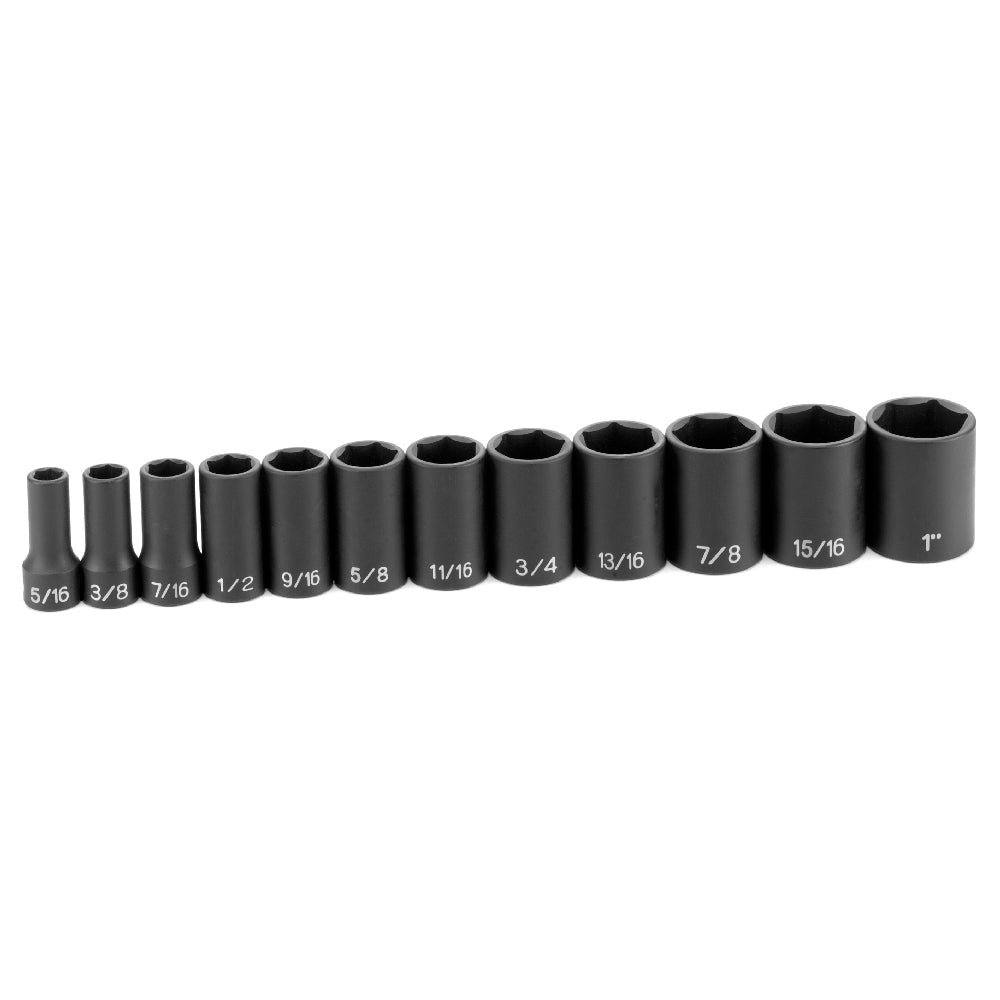 3/8" Drive 12 Piece Semi - Deep Standard Set - AAA Industrial Supply