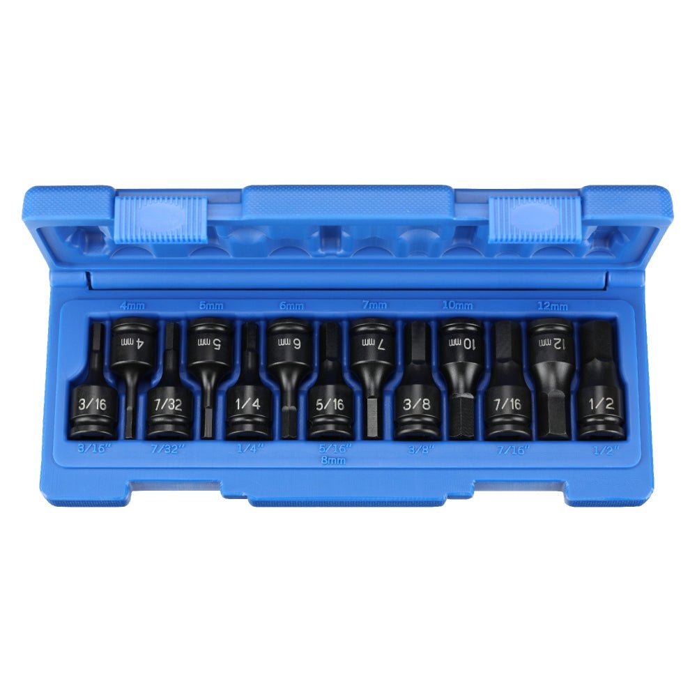 3/8" Drive 13 Pc. Combo Hex Driver SAE/Metric Set - AAA Industrial Supply