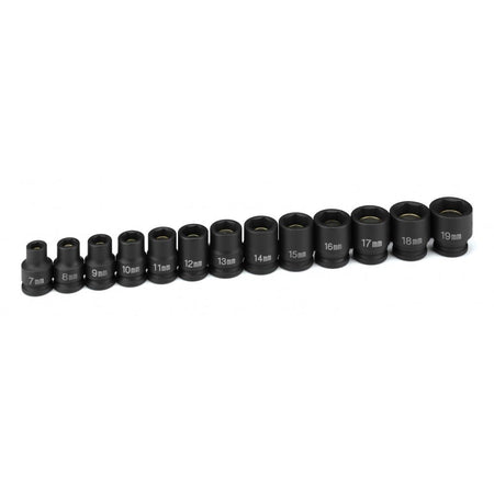 3/8" Drive 13 Pc. Metric Magnetic Impact Set - AAA Industrial Supply