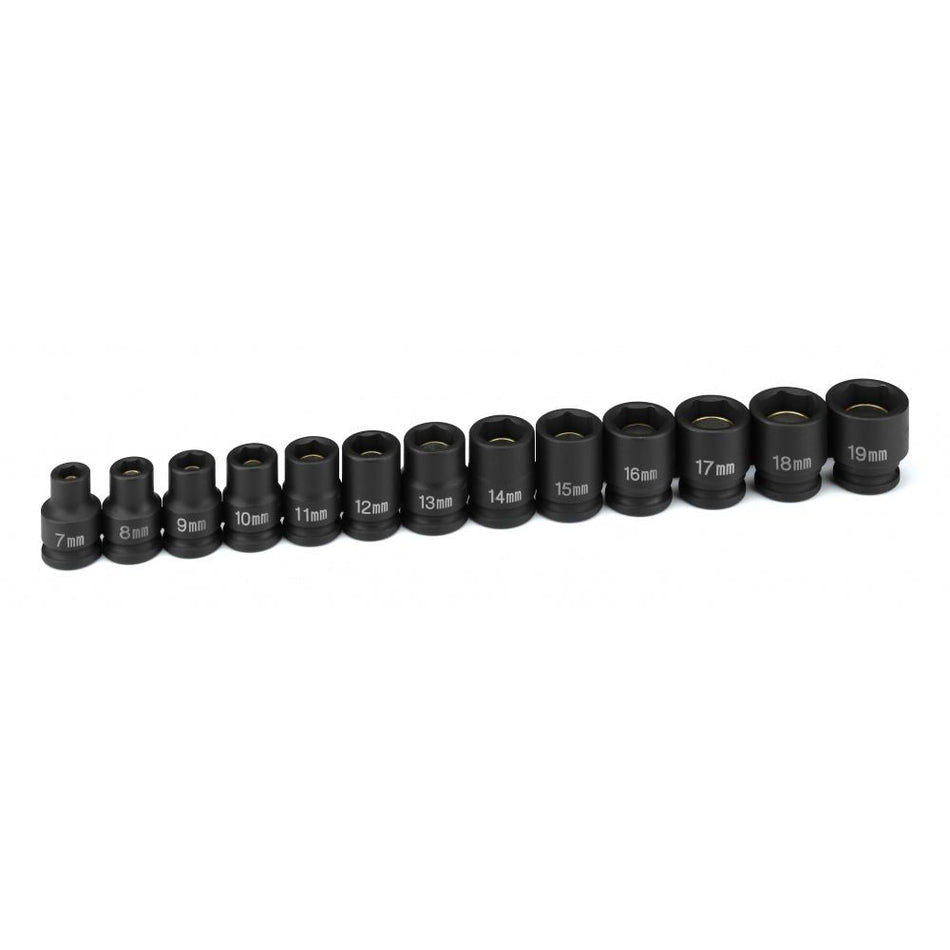 3/8" Drive 13 Pc. Metric Magnetic Impact Set - AAA Industrial Supply