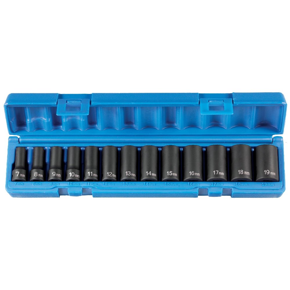 3/8" Drive 13 Piece Semi - Deep Metric Set - AAA Industrial Supply