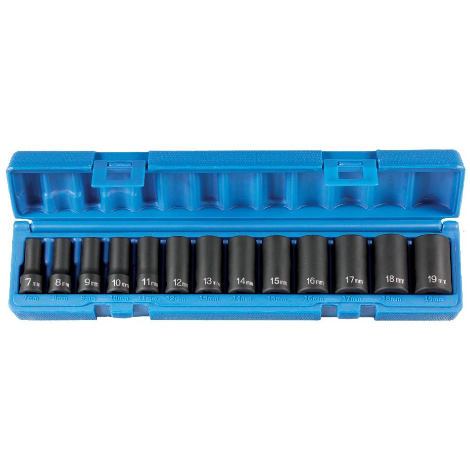 3/8" Drive 13 Piece Semi - Deep Metric Set - AAA Industrial Supply