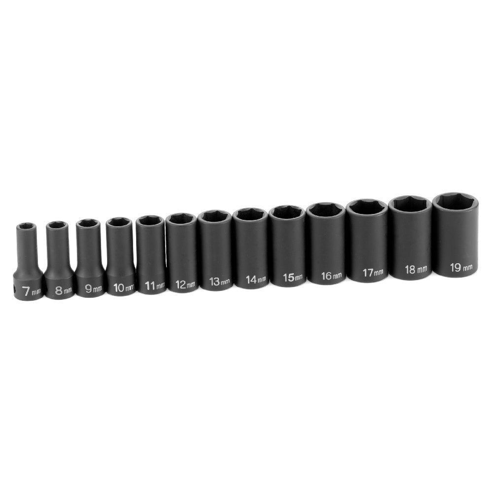 3/8" Drive 13 Piece Semi - Deep Metric Set - AAA Industrial Supply