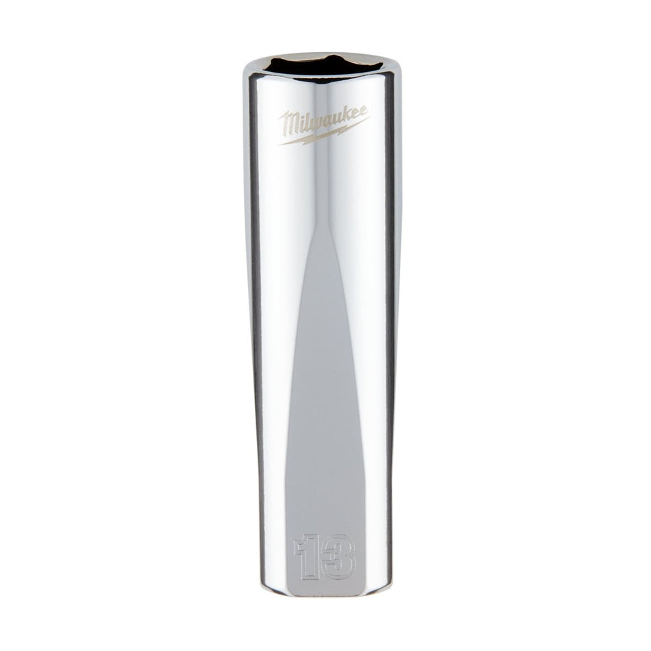 3/8" Drive 13mm Metric Deep Socket with FOUR FLAT™ Sides - AAA Industrial Supply