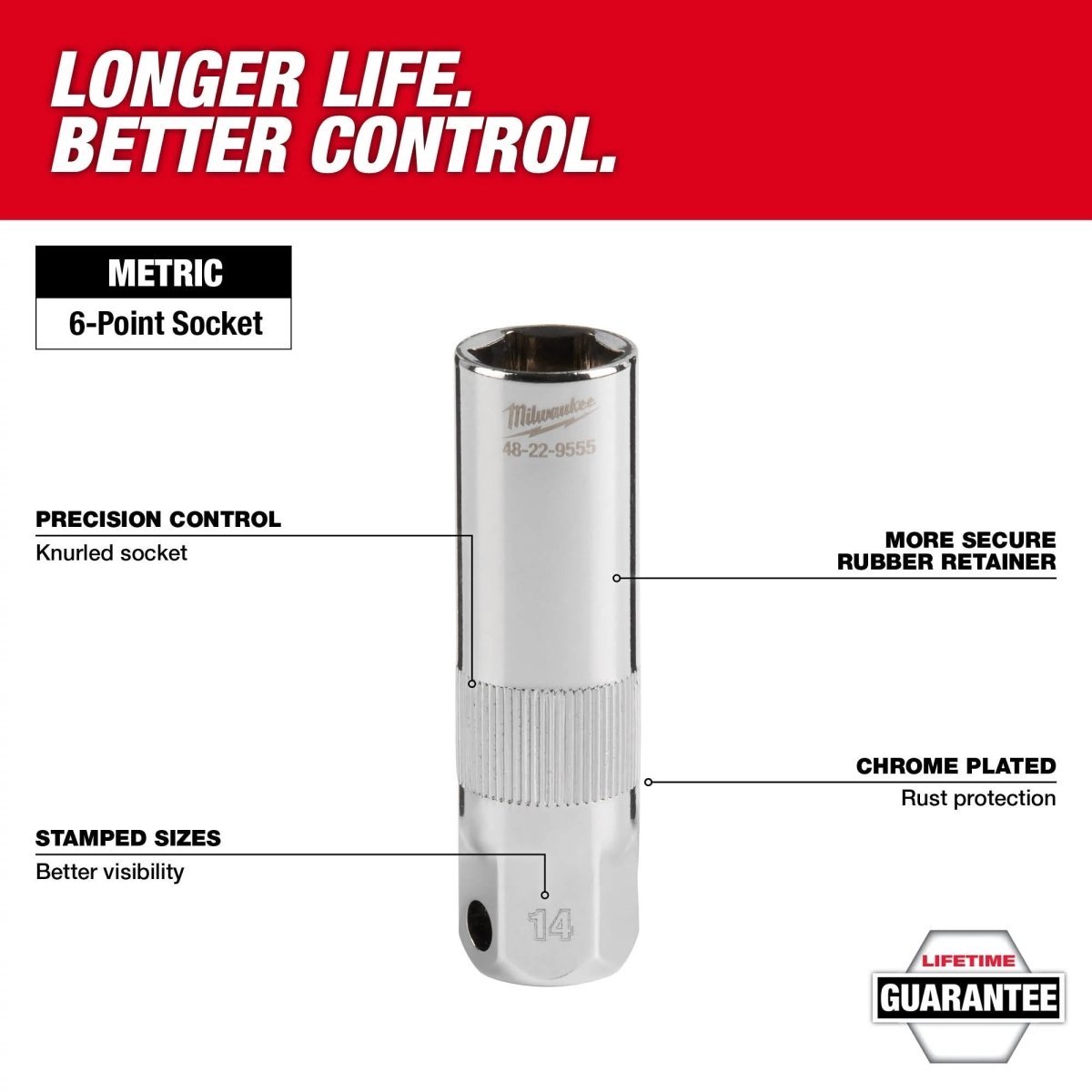 3/8" Drive 14MM Spark Plug Socket - AAA Industrial Supply