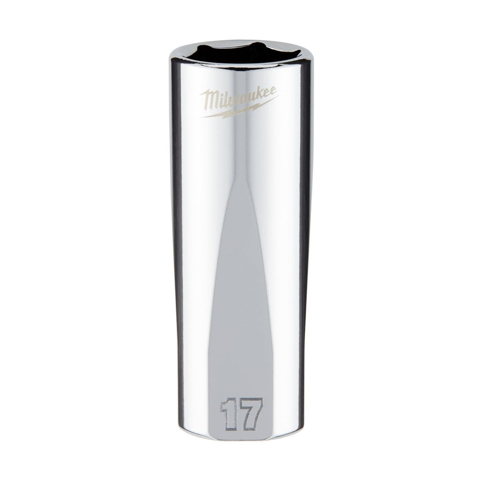 3/8" Drive 17mm Metric Deep Socket with FOUR FLAT™ Sides - AAA Industrial Supply