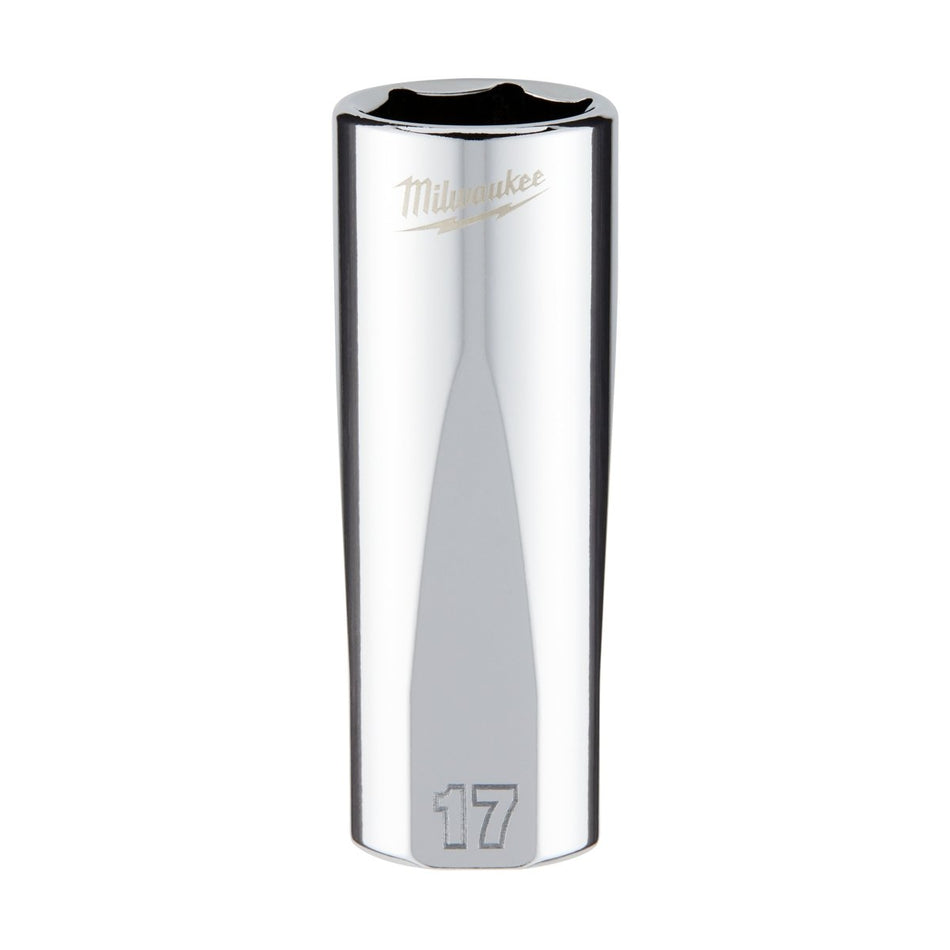 3/8" Drive 17mm Metric Deep Socket with FOUR FLAT™ Sides - AAA Industrial Supply