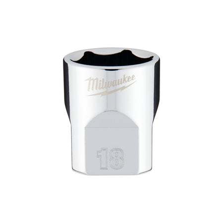 3/8" Drive 18mm Metric Socket with FOUR FLAT™ Sides - AAA Industrial Supply