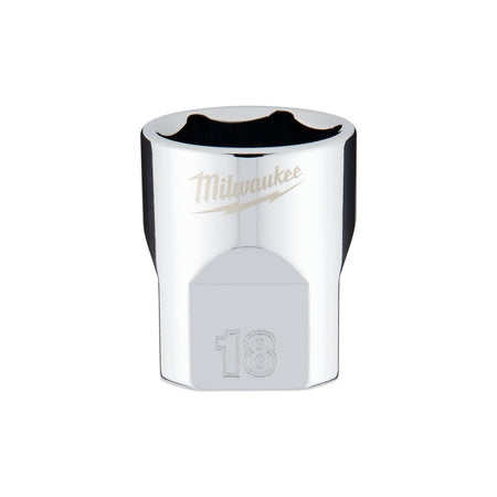 3/8" Drive 18mm Metric Socket with FOUR FLAT™ Sides - AAA Industrial Supply