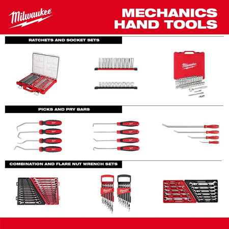 3/8” Drive 28pc Ratchet & Socket Set with PACKOUT™ Low - Profile Compact Organizer - SAE - AAA Industrial Supply