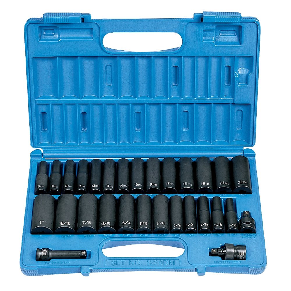 3/8" Drive 29 Piece Deep SAE/Metric Set - AAA Industrial Supply
