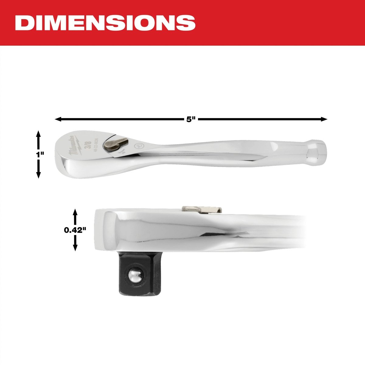 3/8" Drive 5" Ratchet - AAA Industrial Supply