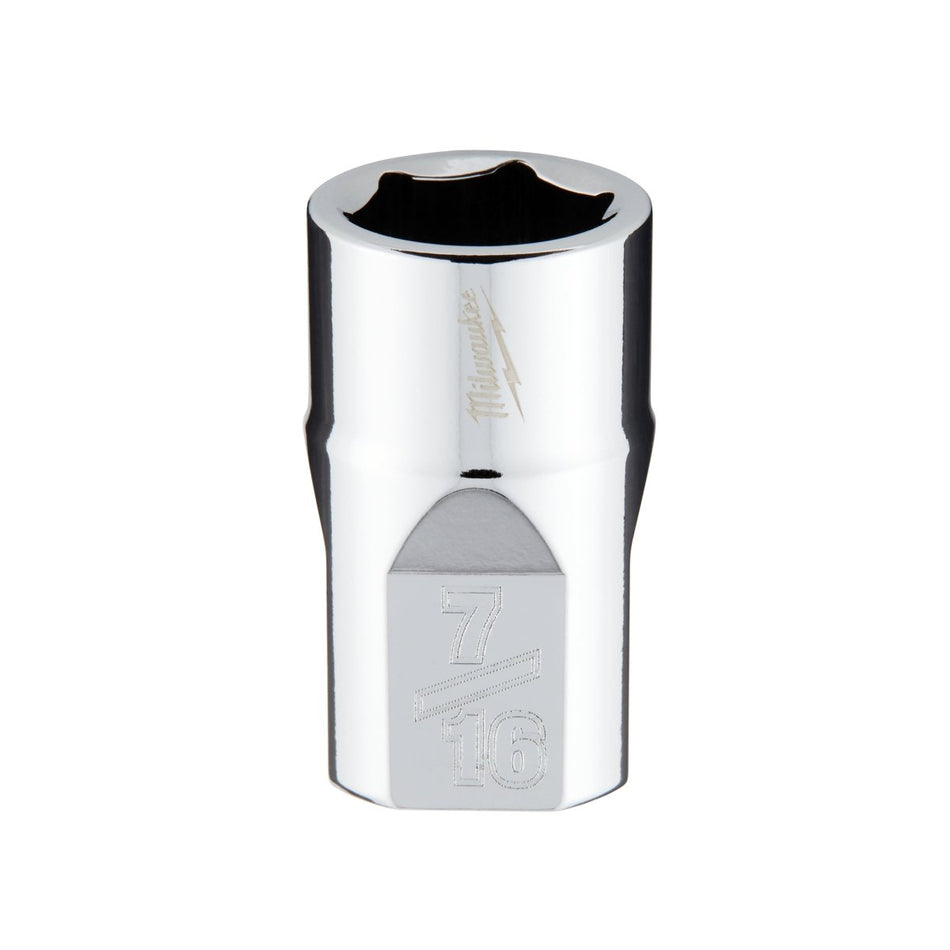 3/8" Drive 7/16" SAE Socket with FOUR FLAT™ Sides - AAA Industrial Supply