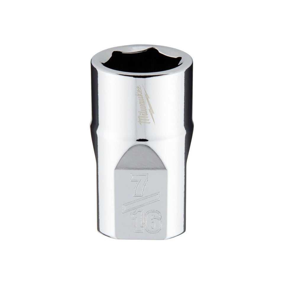 3/8" Drive 7/16" SAE Socket with FOUR FLAT™ Sides - AAA Industrial Supply