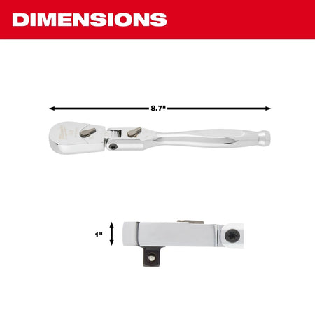 3/8" Drive 9" Flex Head Ratchet - AAA Industrial Supply