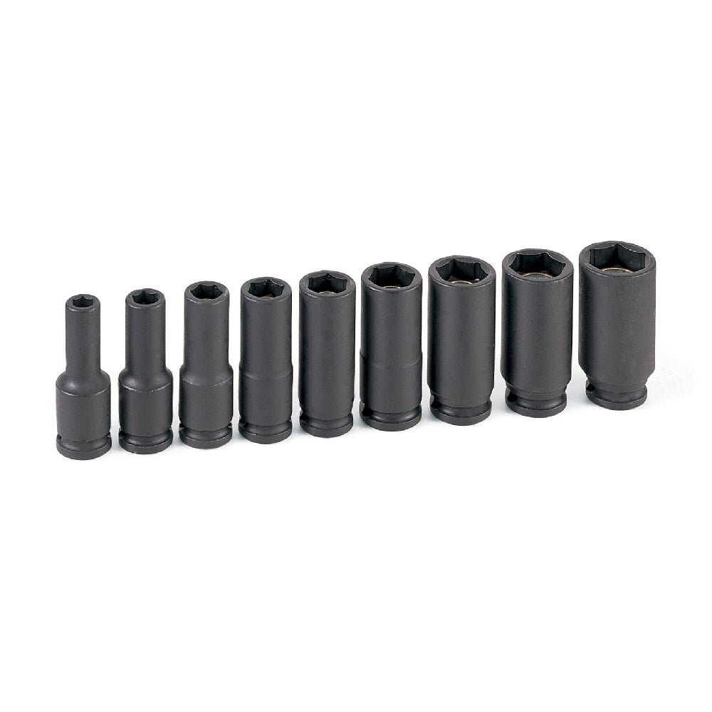 3/8" Drive 9 Pc. Deep Magnetic Impact Socket Set - AAA Industrial Supply
