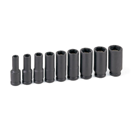 3/8" Drive 9 Pc. Deep Magnetic Impact Socket Set - AAA Industrial Supply