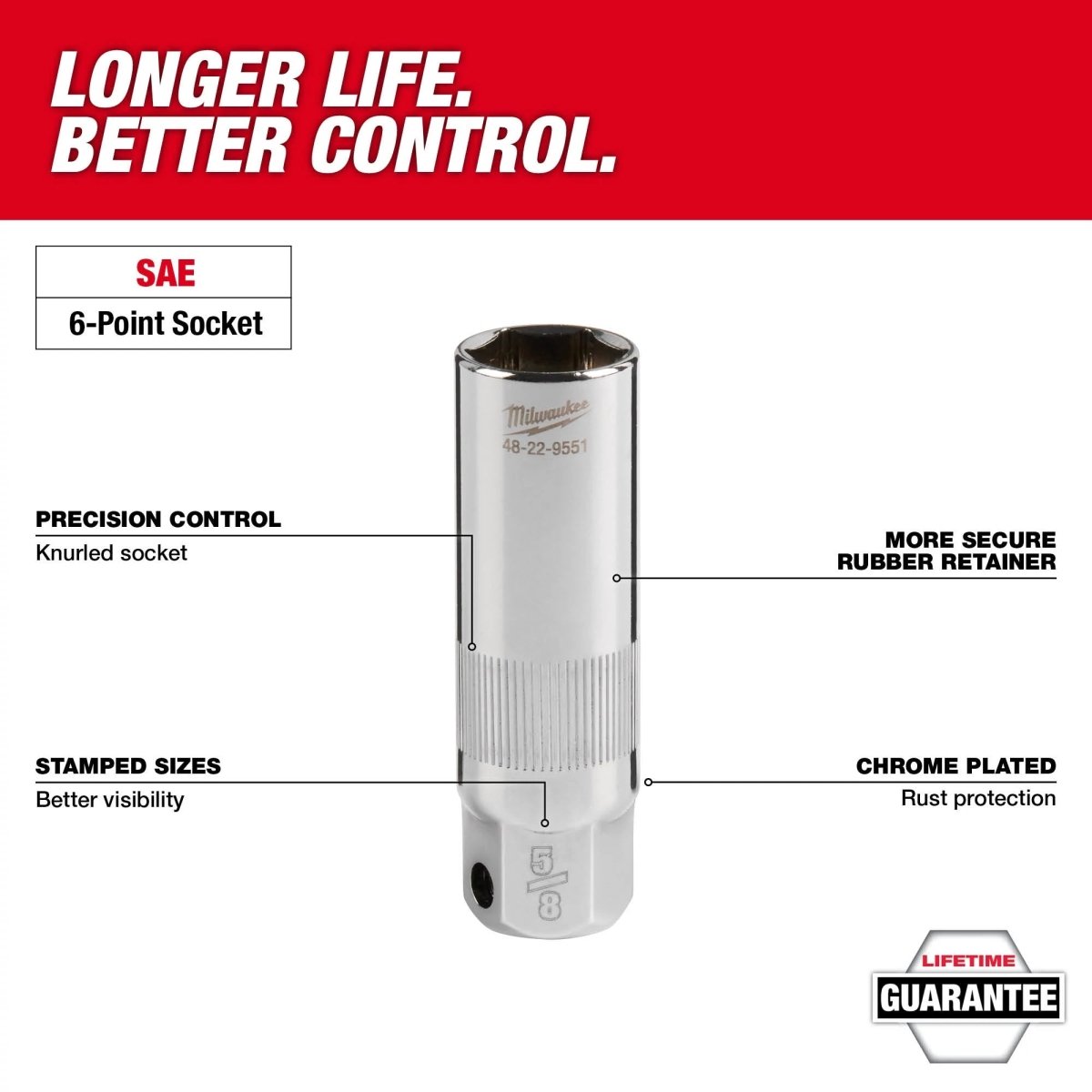 3/8" Drive 9/16" Spark Plug Socket - AAA Industrial Supply