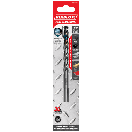 3/8" Metal Demon™ Drill Bit for Mild, Hardened and Stainless Steels - AAA Industrial Supply