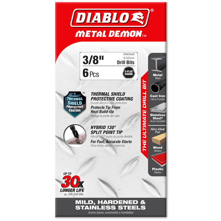 3/8" Metal Demon™ Drill Bits for Mild, Hardened and Stainless Steels - AAA Industrial Supply