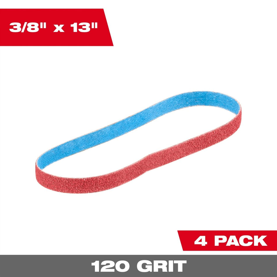 3/8” x 13” 120 Grit Bandfile Belts – 4 pack - AAA Industrial Supply