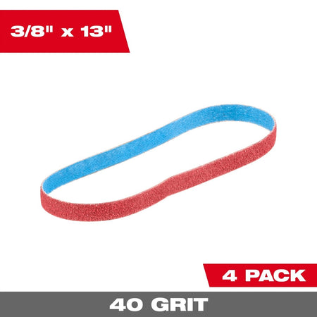 3/8” x 13” 40 Grit Bandfile Belts – 4 pack - AAA Industrial Supply