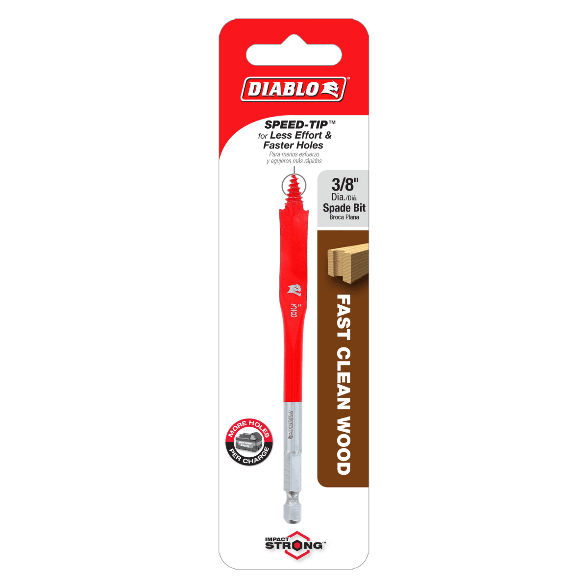 3/8" x 4" Spade Bit for Wood - AAA Industrial Supply