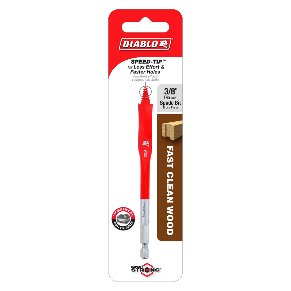 3/8" x 4" Spade Bit for Wood - AAA Industrial Supply