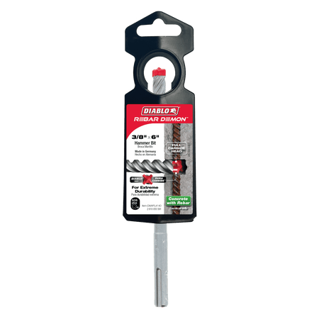 3/8" x 4" x 6" Rebar Demon™ SDS - Plus 4 - Cutter Full Carbide Head Hammer Drill Bit - AAA Industrial Supply
