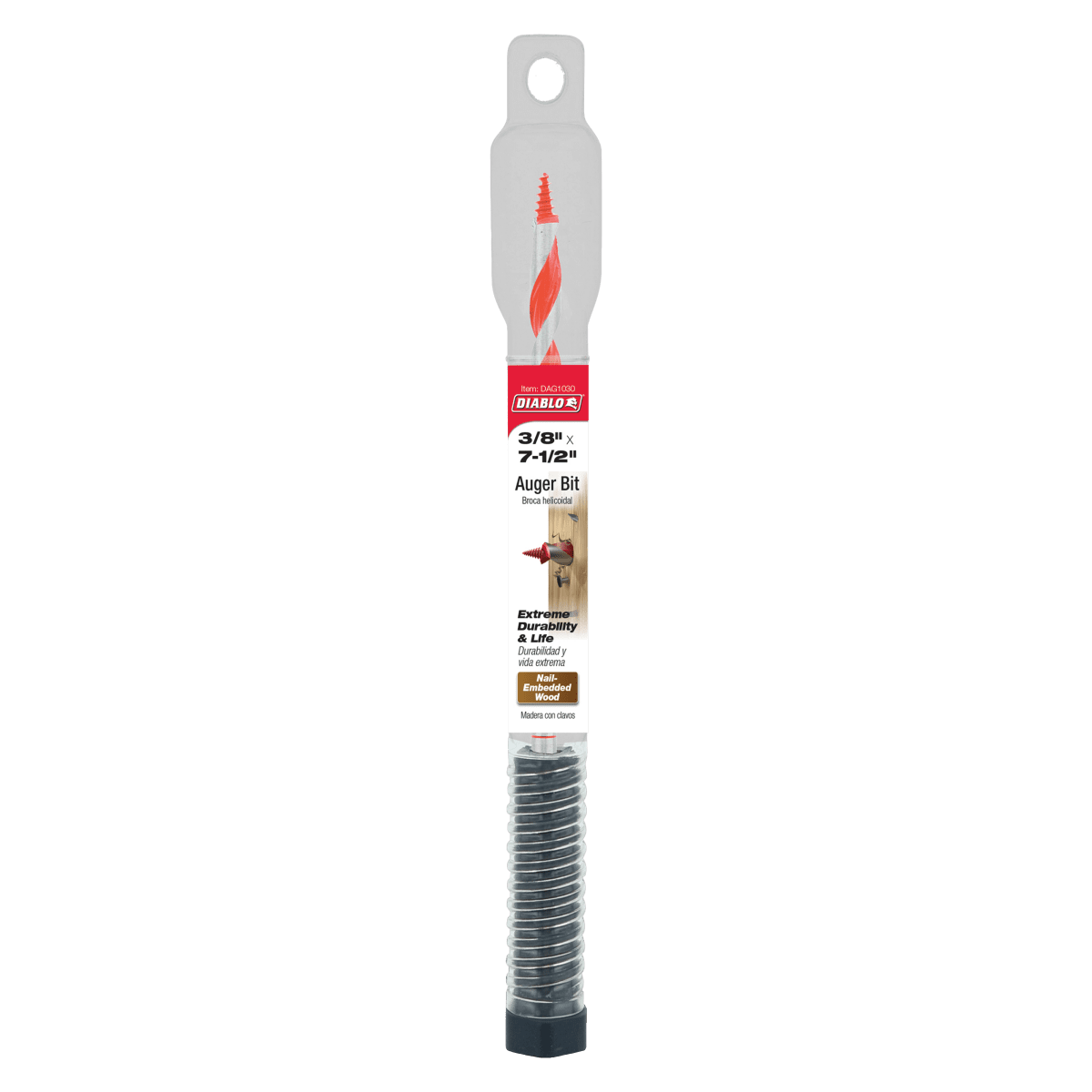 3/8" x 7 - 1/2" Auger Bit for Wood & Nail - Embedded Wood - AAA Industrial Supply