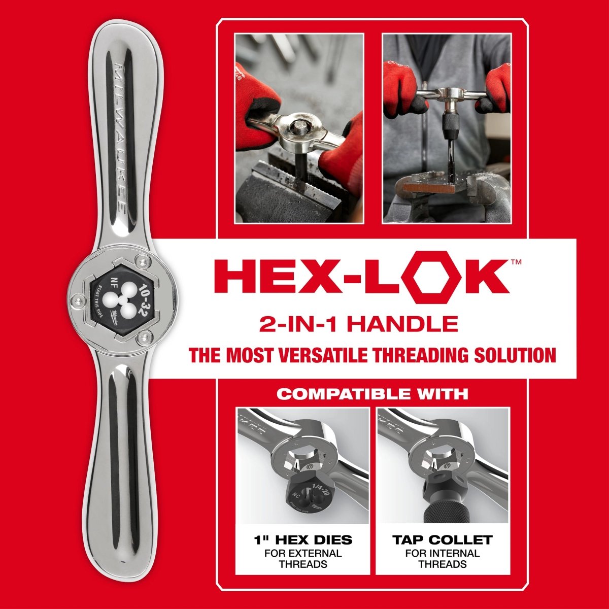 38PC Metric Tap & Die PACKOUT™ Set w/ HEX - LOK™ 2 - in - 1 Handle - AAA Industrial Supply