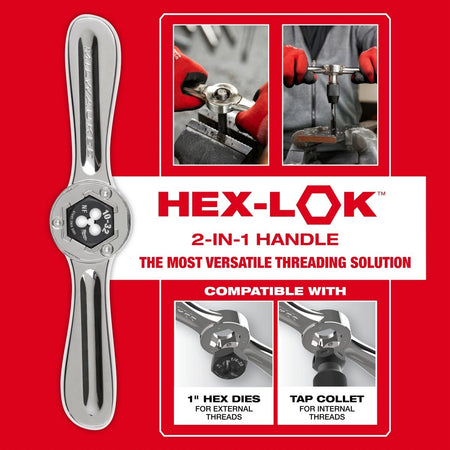 38PC SAE Tap & Die PACKOUT™ Set w/ HEX - LOK™ 2 - in - 1 Handle - AAA Industrial Supply