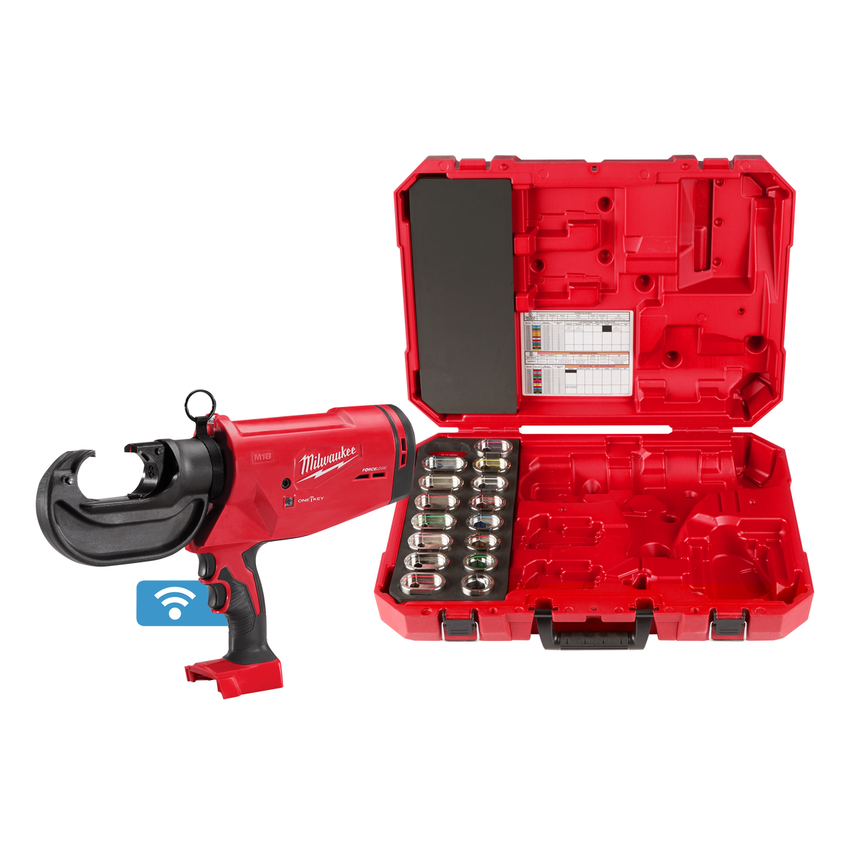 Milwaukee M18™ FORCE LOGIC™ 750 MCM Crimper with #6 - 750 MCM Cu Dies
