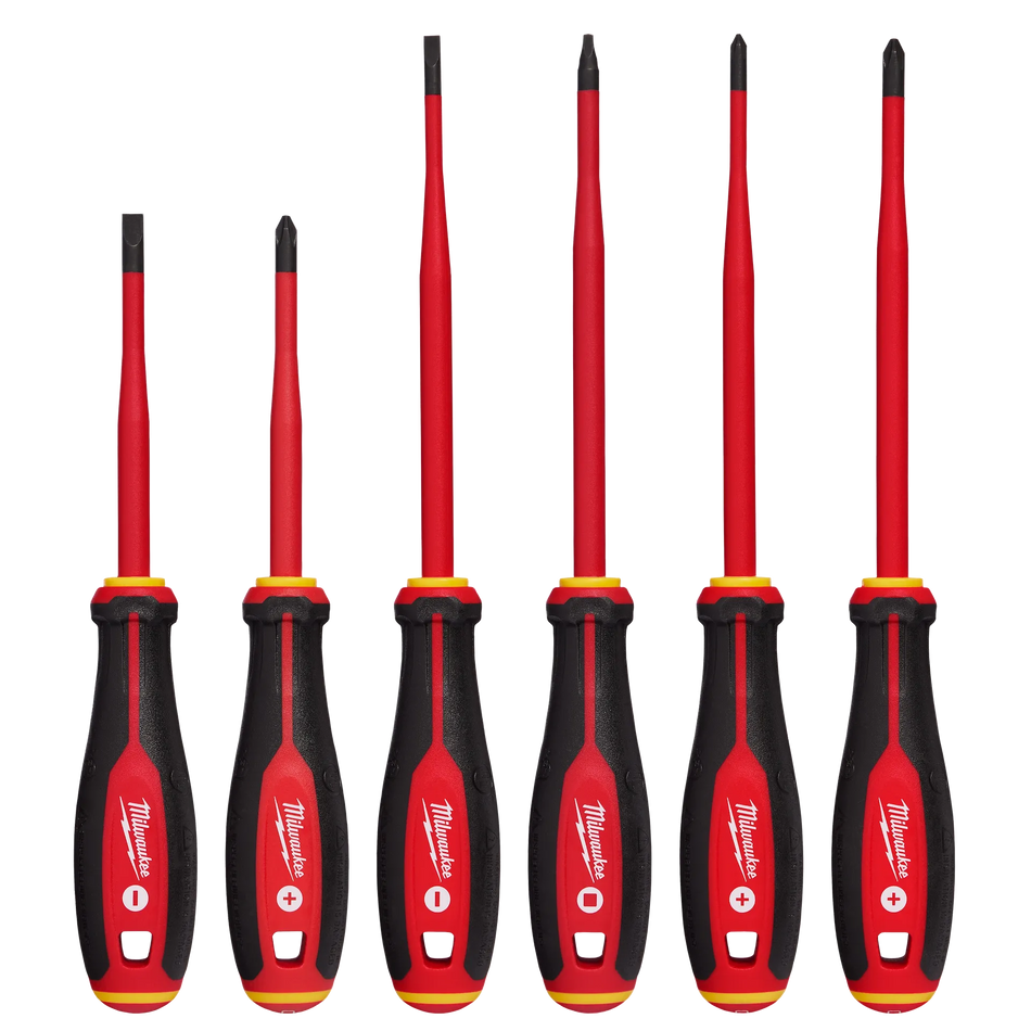 6pc 1000V Insulated Slim Tip Screwdriver Set