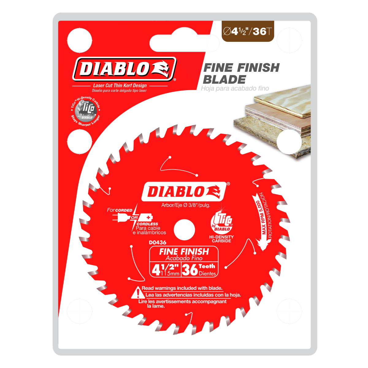 4 - 1/2" 36 - Teeth Fine Finish Saw Blade - AAA Industrial Supply