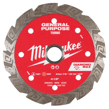 4 - 1/2" DIAMOND MAX™ Turbo, General Purpose Diamond Blade - AAA Industrial Supply