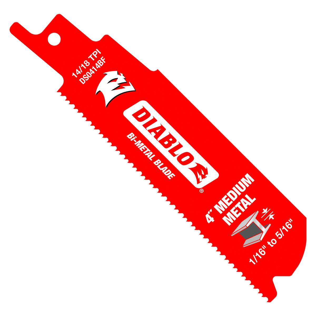 4" 14/18TPI Bi - Metal Reciprocating Saw Blades for Medium Metal (5 - pk) - AAA Industrial Supply