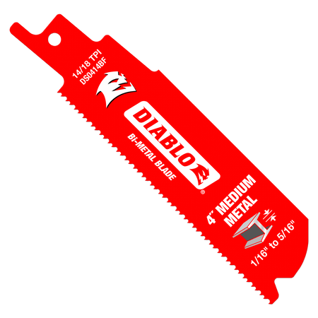 4" 14/18TPI Bi - Metal Reciprocating Saw Blades for Medium Metal (5 - pk) - AAA Industrial Supply