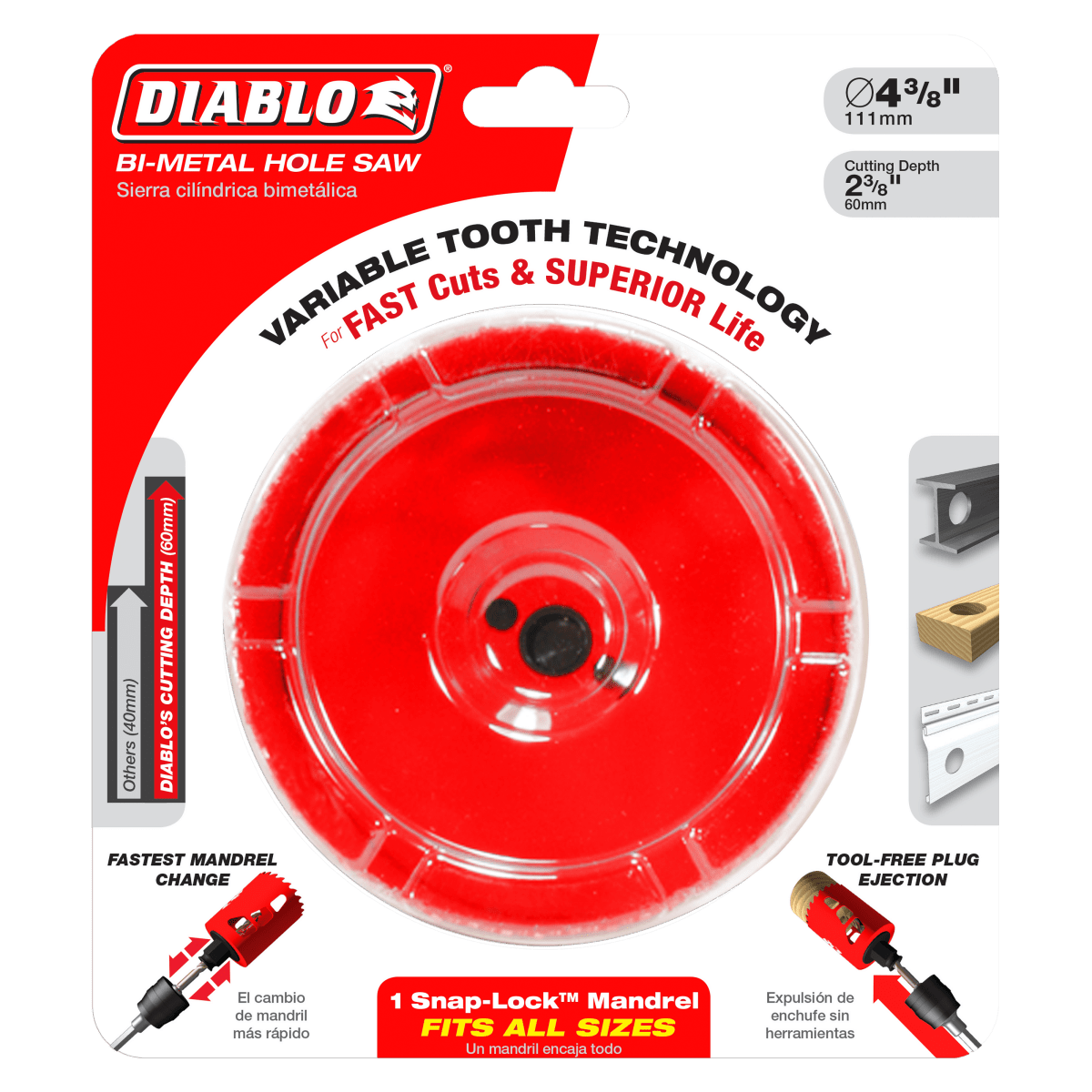 4 - 3/8" Bi - Metal Hole Saw - AAA Industrial Supply