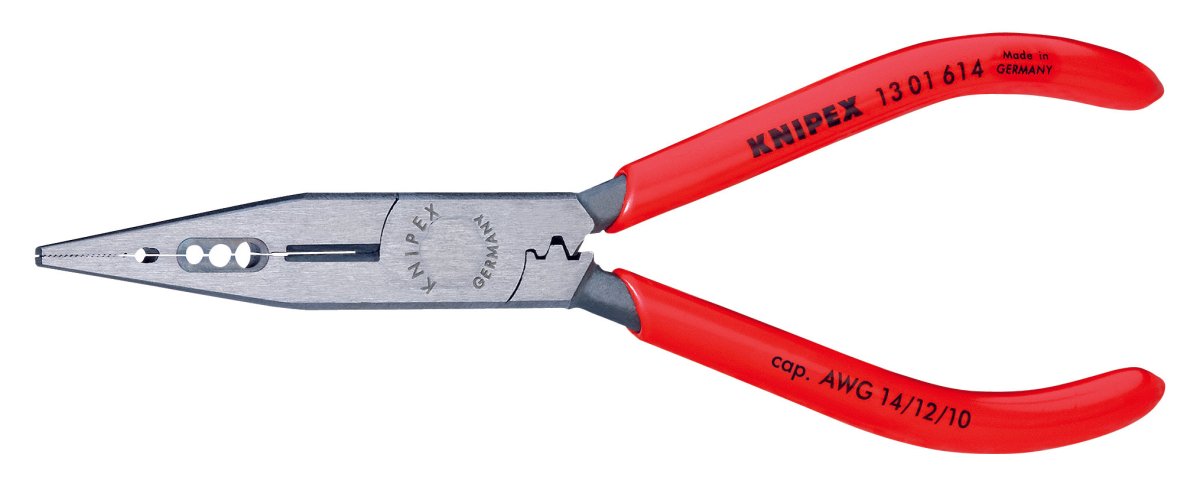 4 - in - 1 Electricians' Pliers 10 - 14 AWG, 6.25", Non - Slip Plastic - AAA Industrial Supply