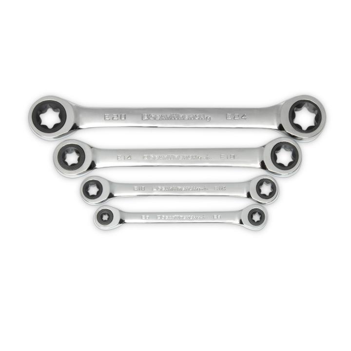 4 Piece Double Box Ratcheting E - Torx® Wrench Set - AAA Industrial Supply